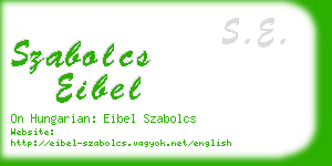 szabolcs eibel business card